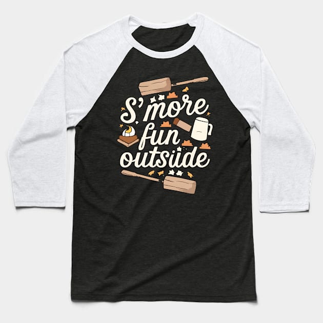 Smores Fun Outside Baseball T-Shirt by NomiCrafts